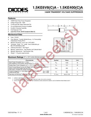 1.5KE6V8A-T datasheet  